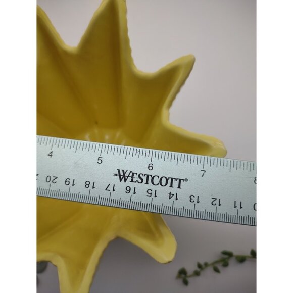 Vintage MCM Shawnee Sunny Yellow Fern Design Ceramic Planter, No Hole, READ - Picture 10 of 17